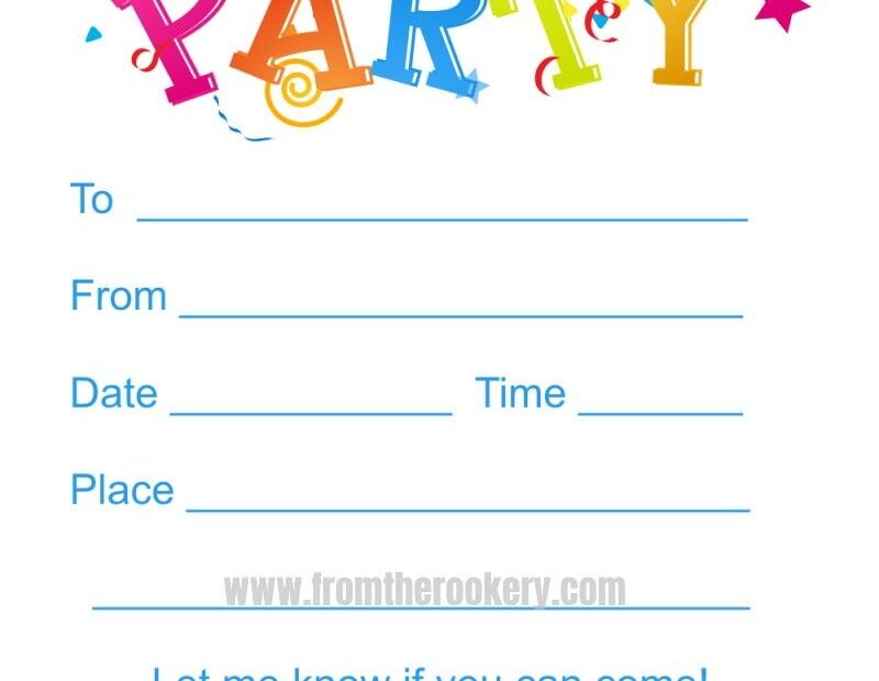 Printable Invitation Cards