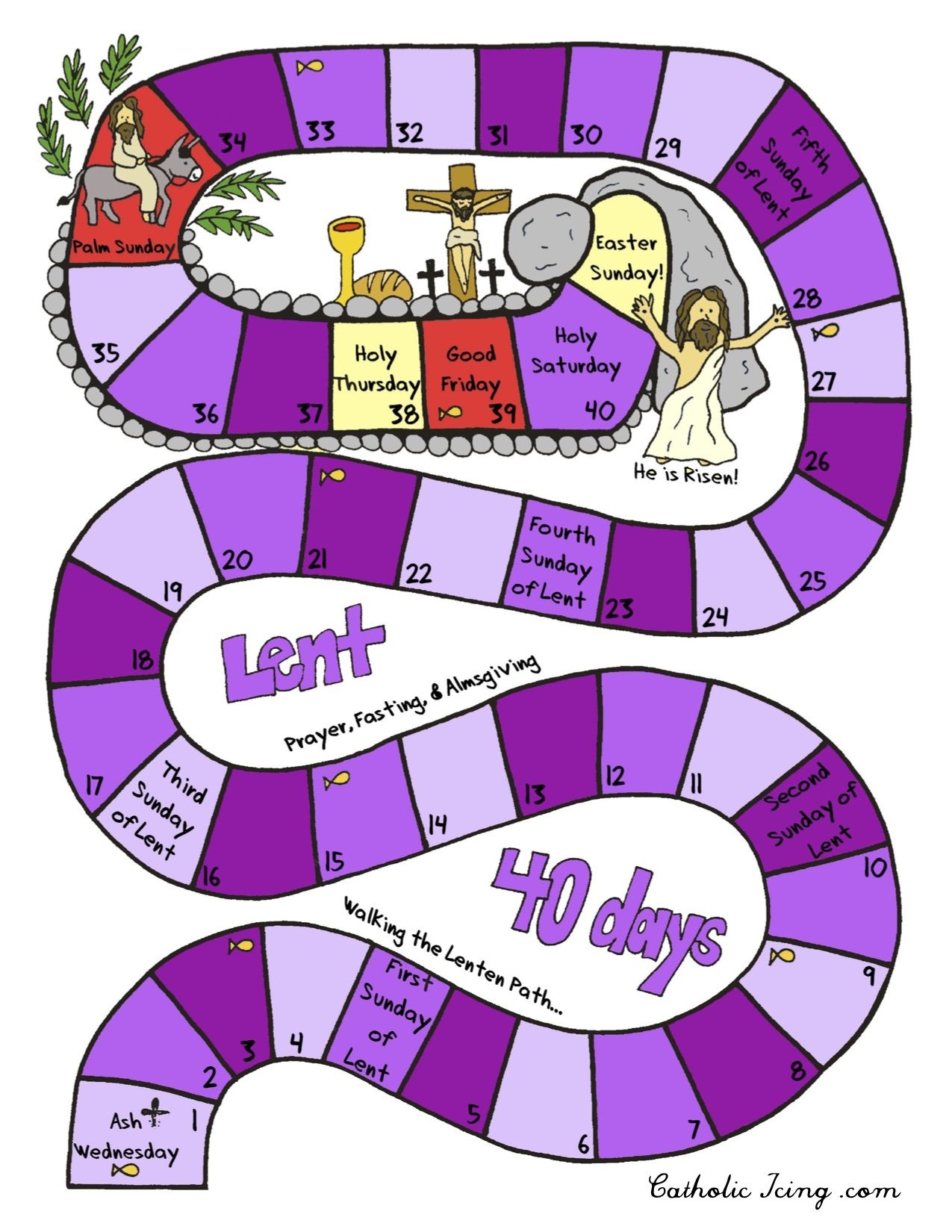 lent activities for kids printable
