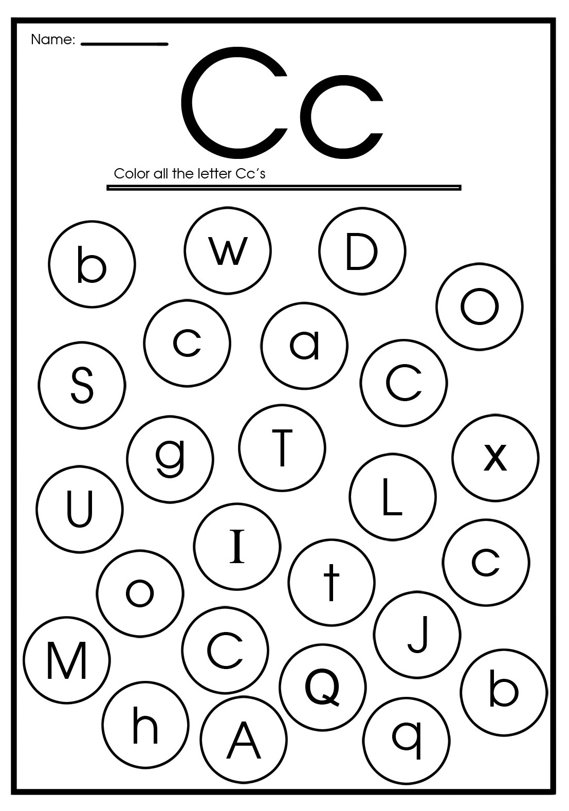 Printable Letter C Activities Printable Word Searches