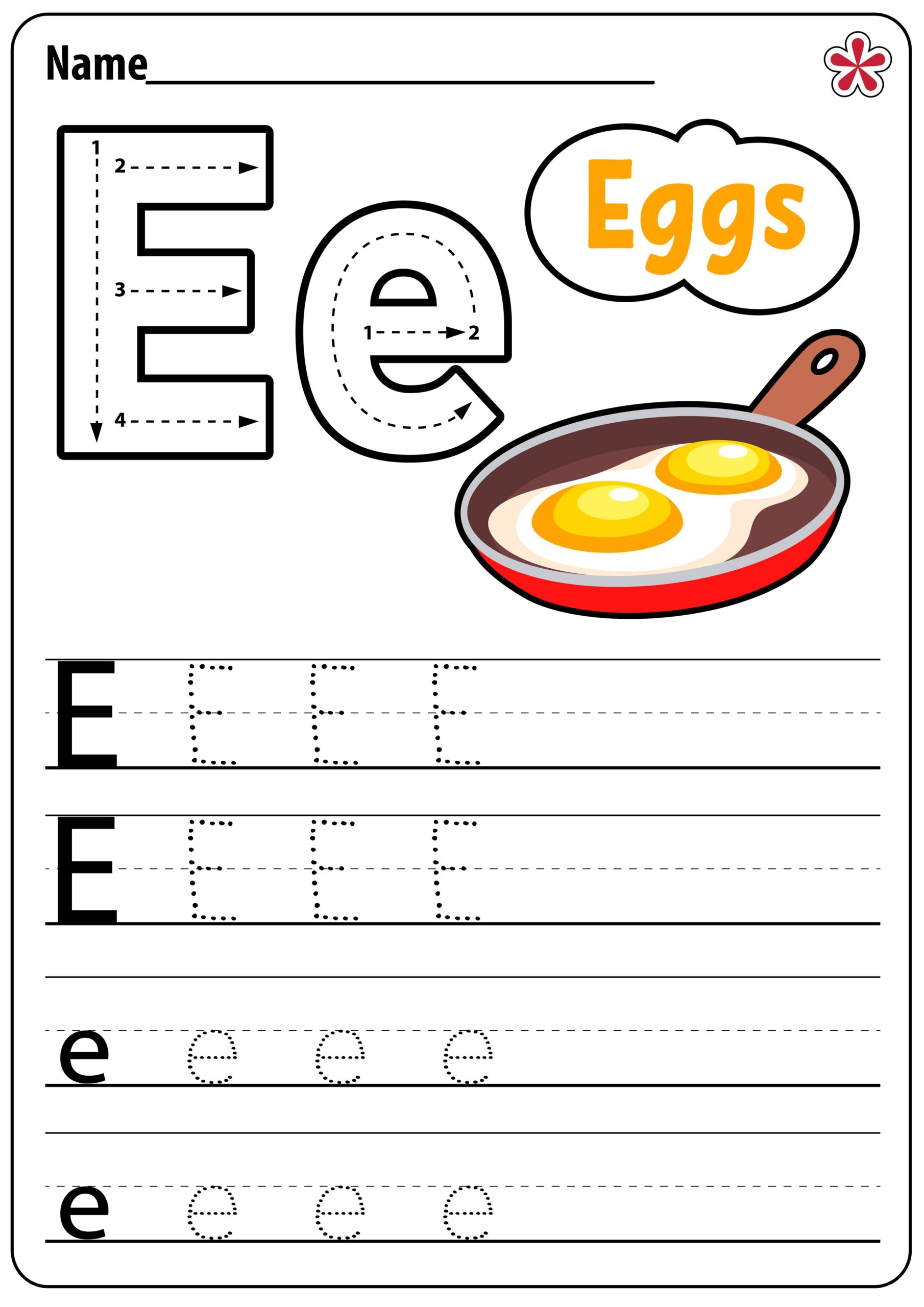 Printable Letter E Worksheets