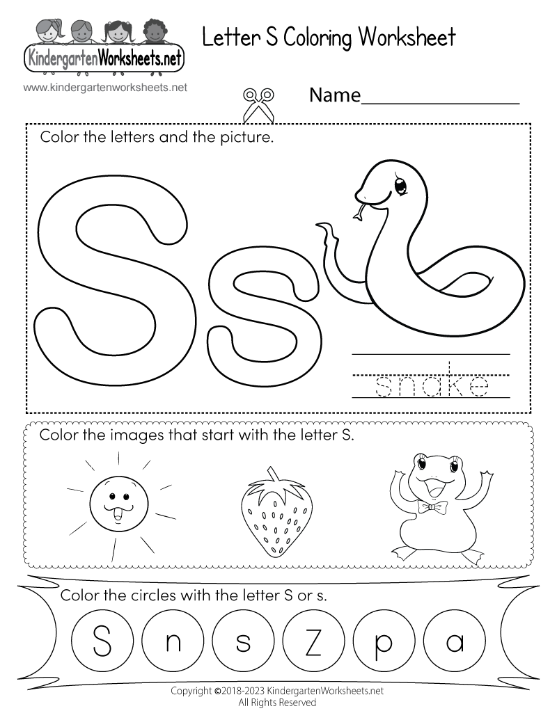 Printable Letter S Activities