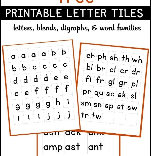 Printable Letter Tiles For Building Words Artofit