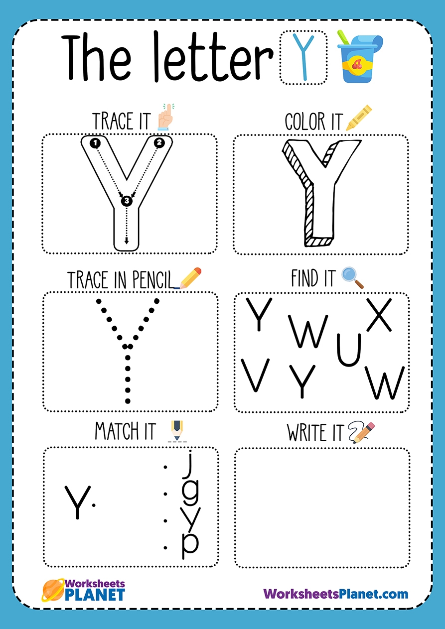 letter y printable activities