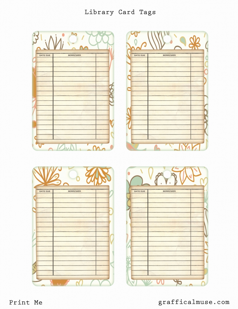 editable free printable printable library card template