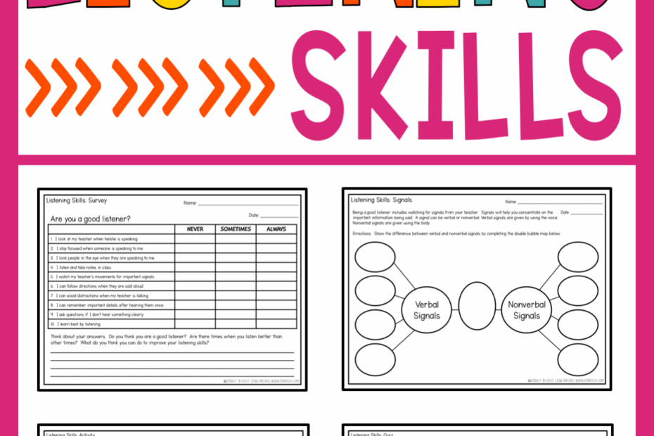 Printable Listening Activities For Students