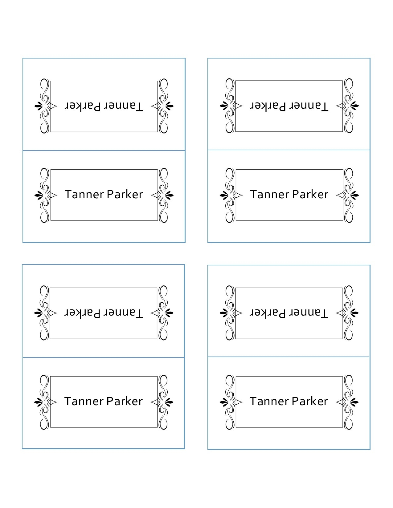Printable Name Place Card Template Printable Templates Your Go To 