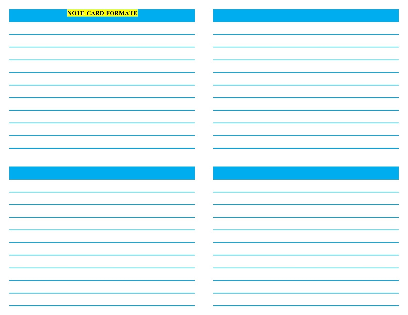 free printable blank note card template