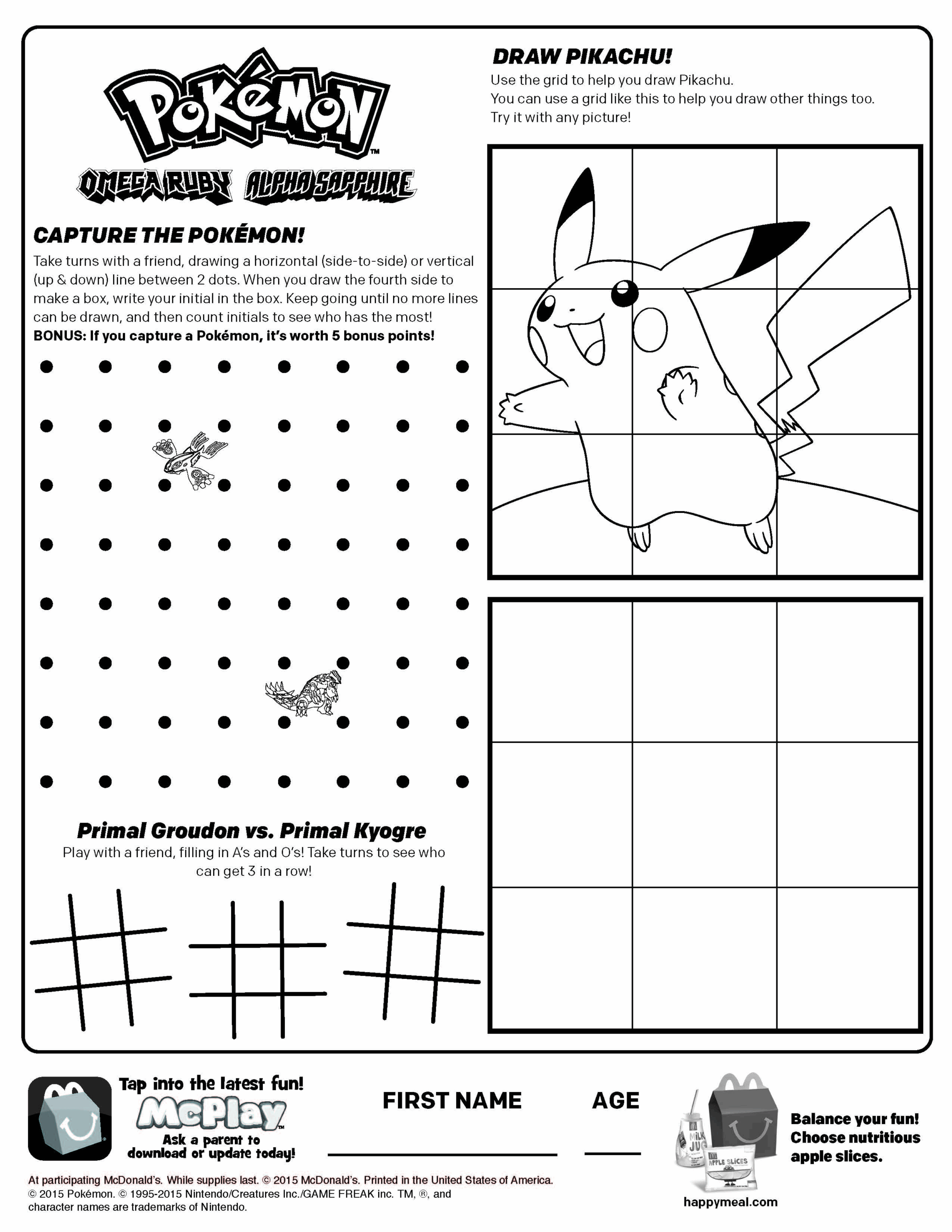 Printable Pokemon Activity Sheets Free Printable Worksheet