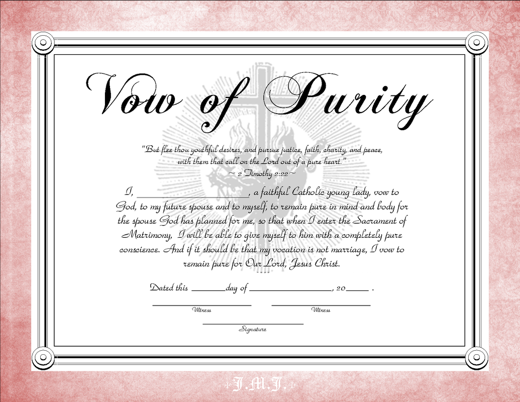Printable Purity Pledge Certificate Printable Word Searches