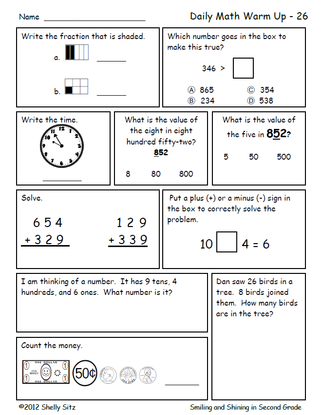 math printable activities for 2nd grade