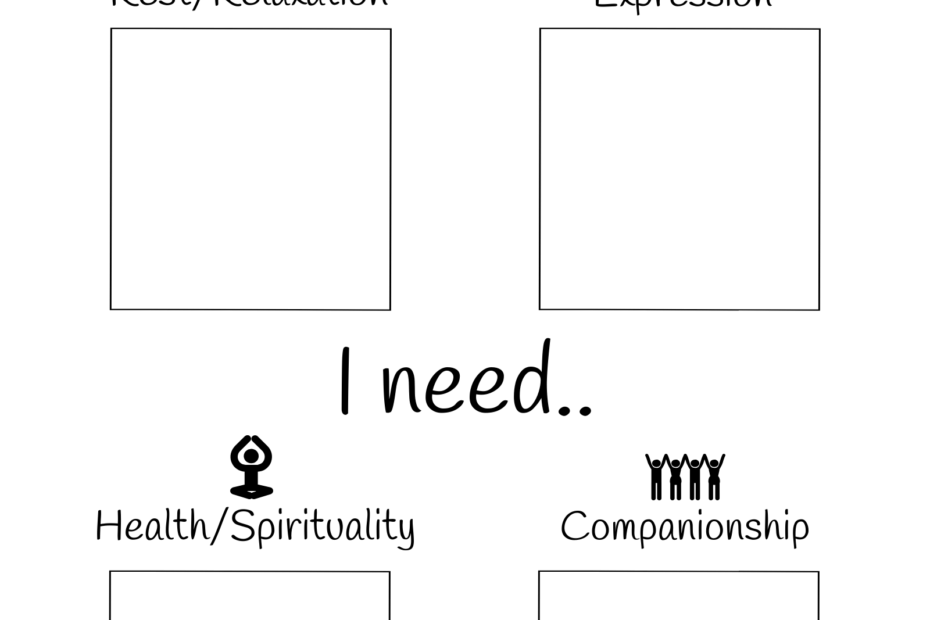 Printable Self Care Activity Worksheets