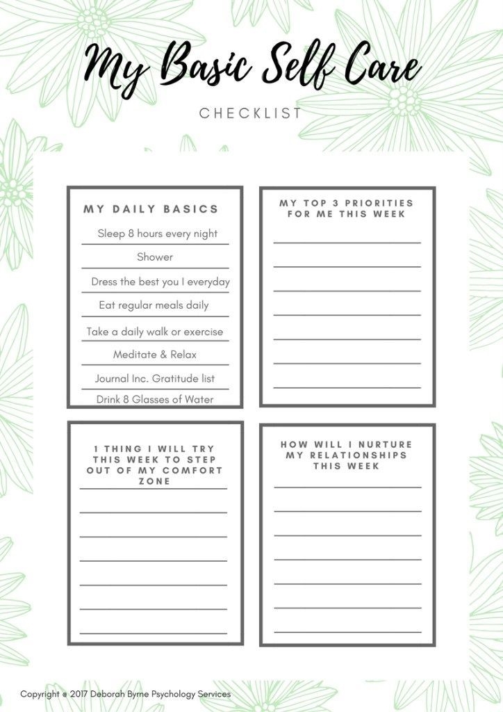 Printable Self Care