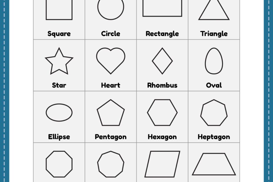 Printable Shapes For Preschool Free Printable PDF For Kids