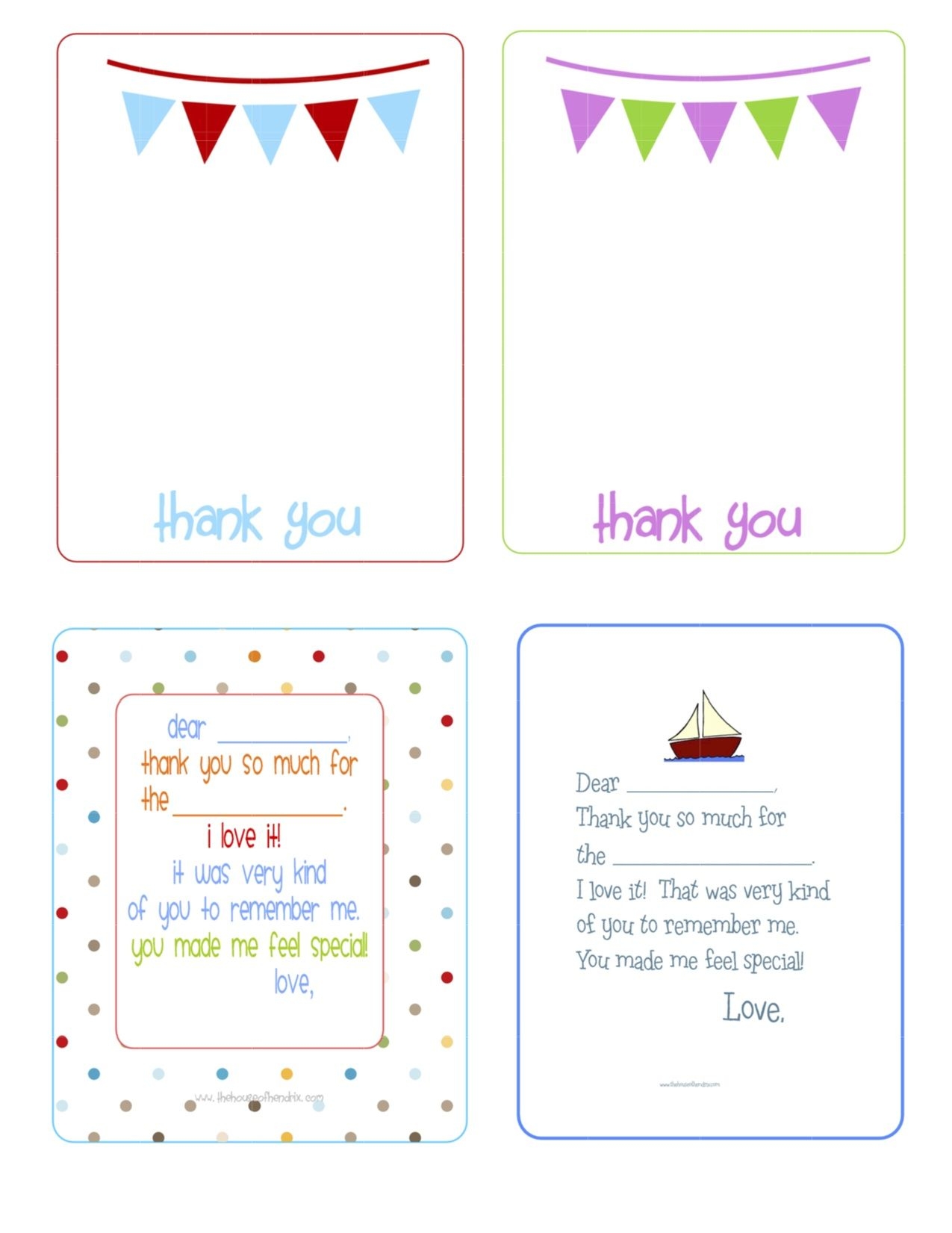 Printable Thank You Cards The House Of Hendrix Birthday Card 