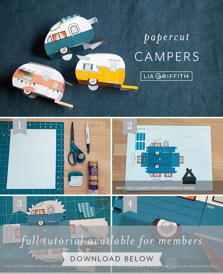 Printable Vintage Camper Treat Boxes Treat Boxes Camper Vintage Camper