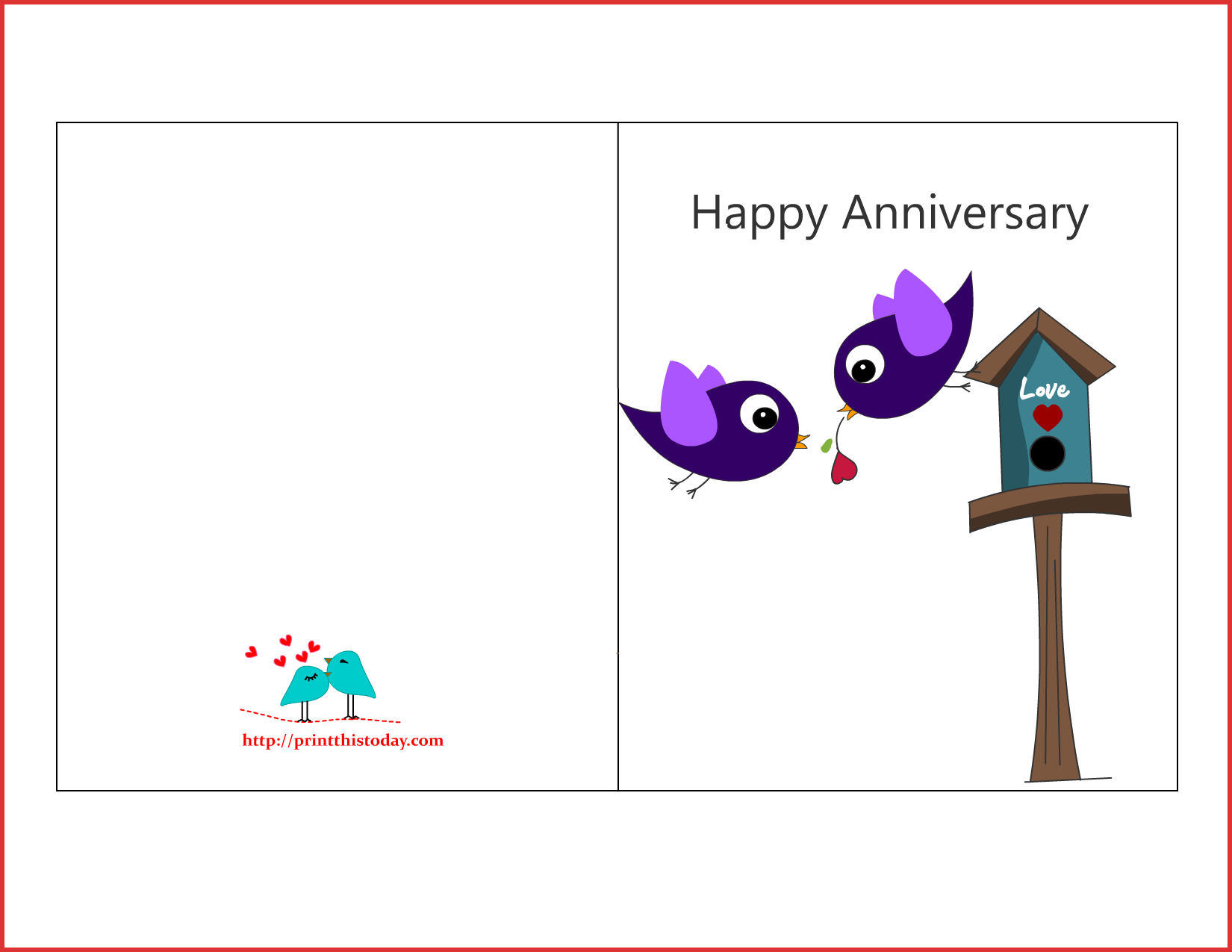 Printable Wedding Anniversary Card Template Printable Templates