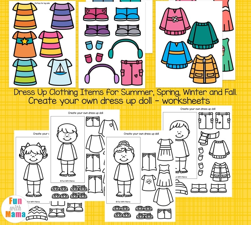 Printable Winter Paper Dolls Dress Up Busy Bag Fun With Mama