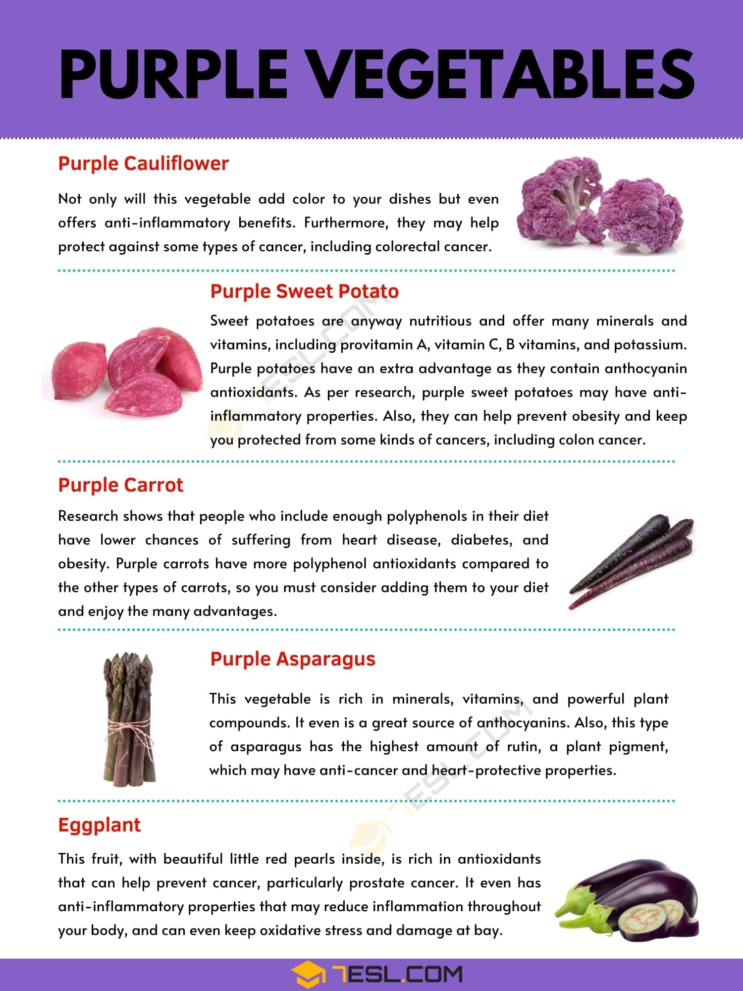 Purple Vegetables Names With Pictures 7ESL