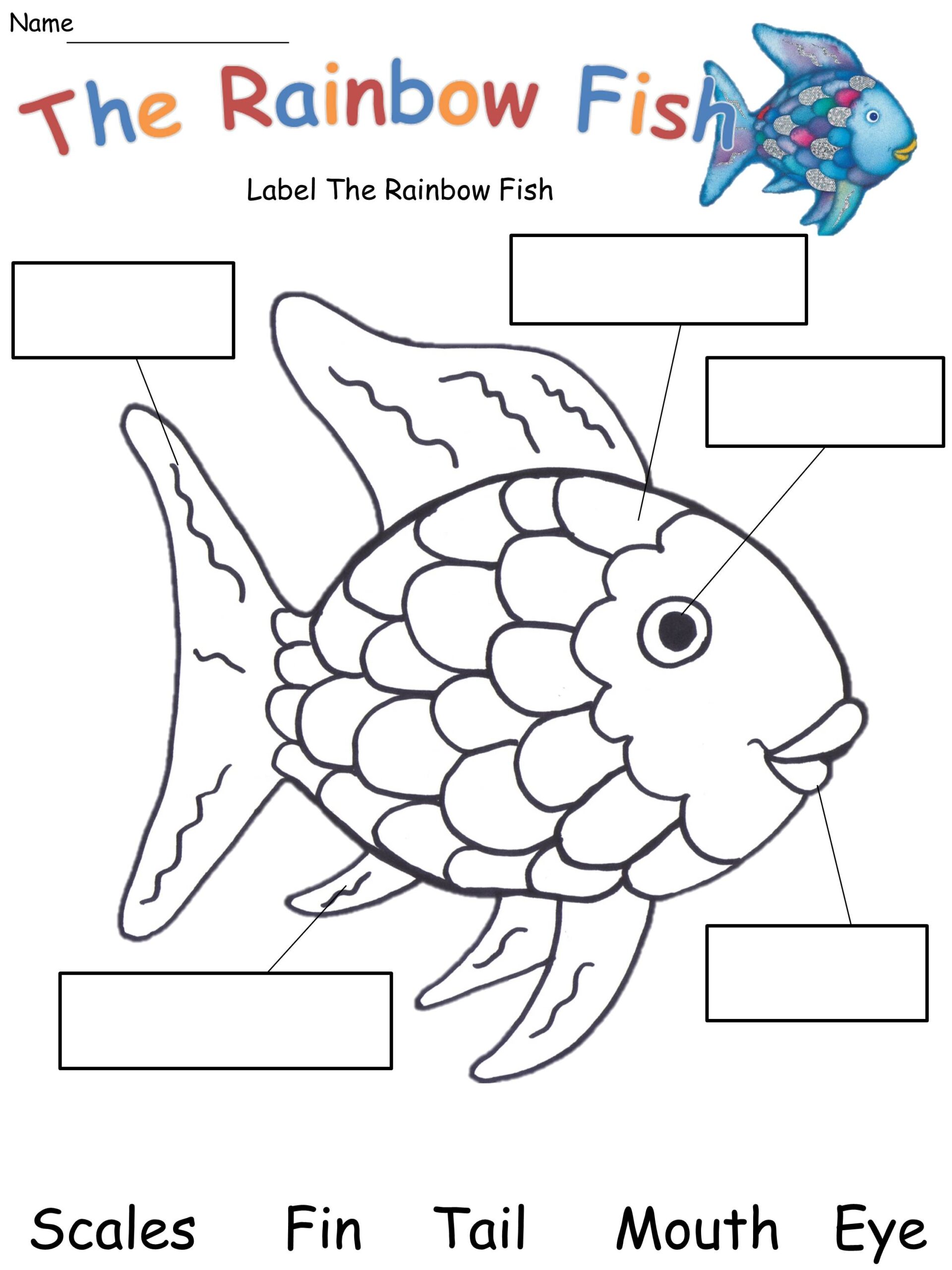 free printable rainbow fish activities