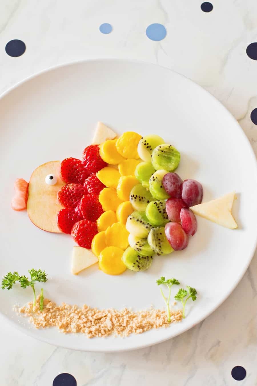 Rainbow Fruit Art For Kids Simple Fish Food Art 