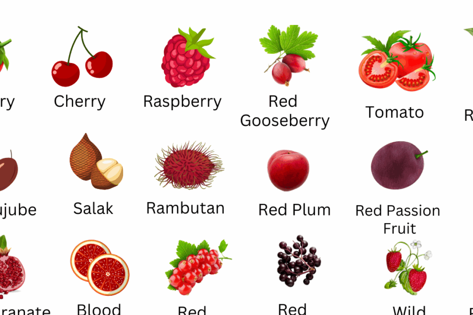 Red Fruits Names In English With Their Pictures MR MRS ENGLISH