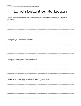 Results For Detention Worksheets TPT