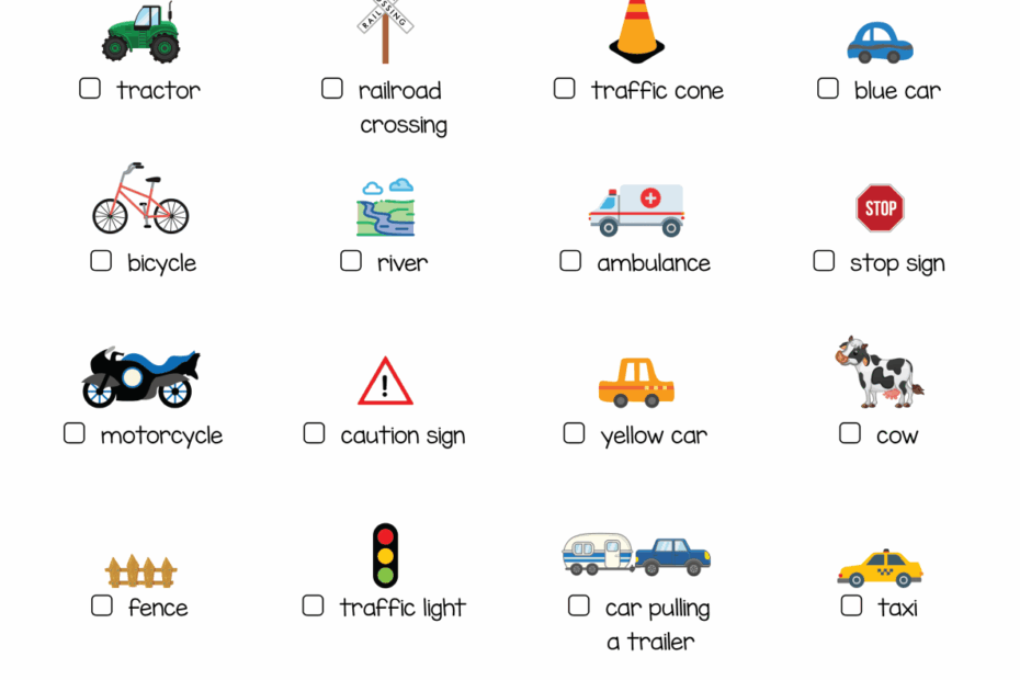 Road Trip Activities Printables