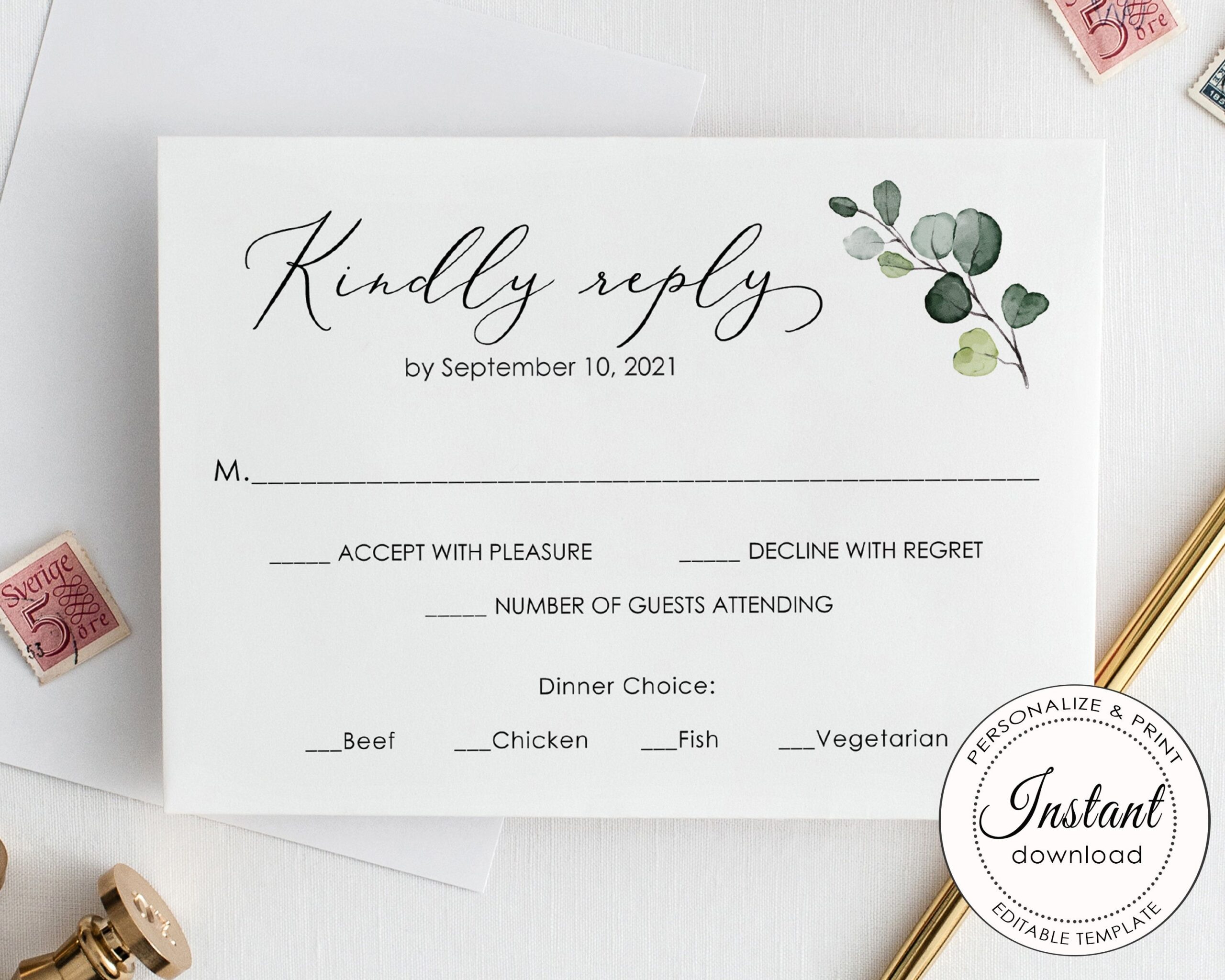 Rsvp Templates Free Printable