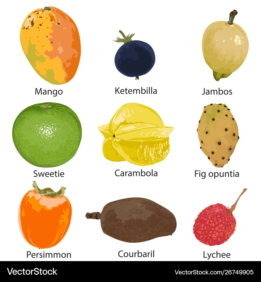 different pictures of fruits