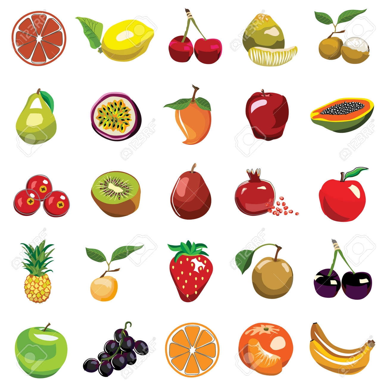 100 different types of fruits with pictures