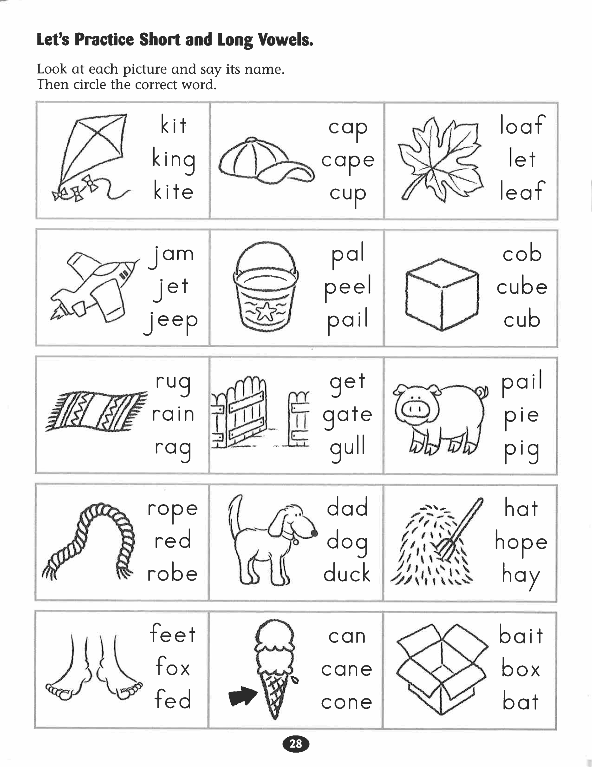Short Vowels And Long Vowels