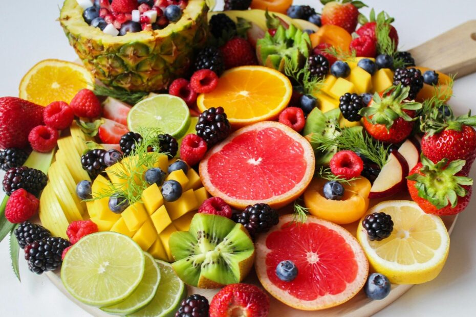 Sliced Fruits On Tray Free Stock Photo
