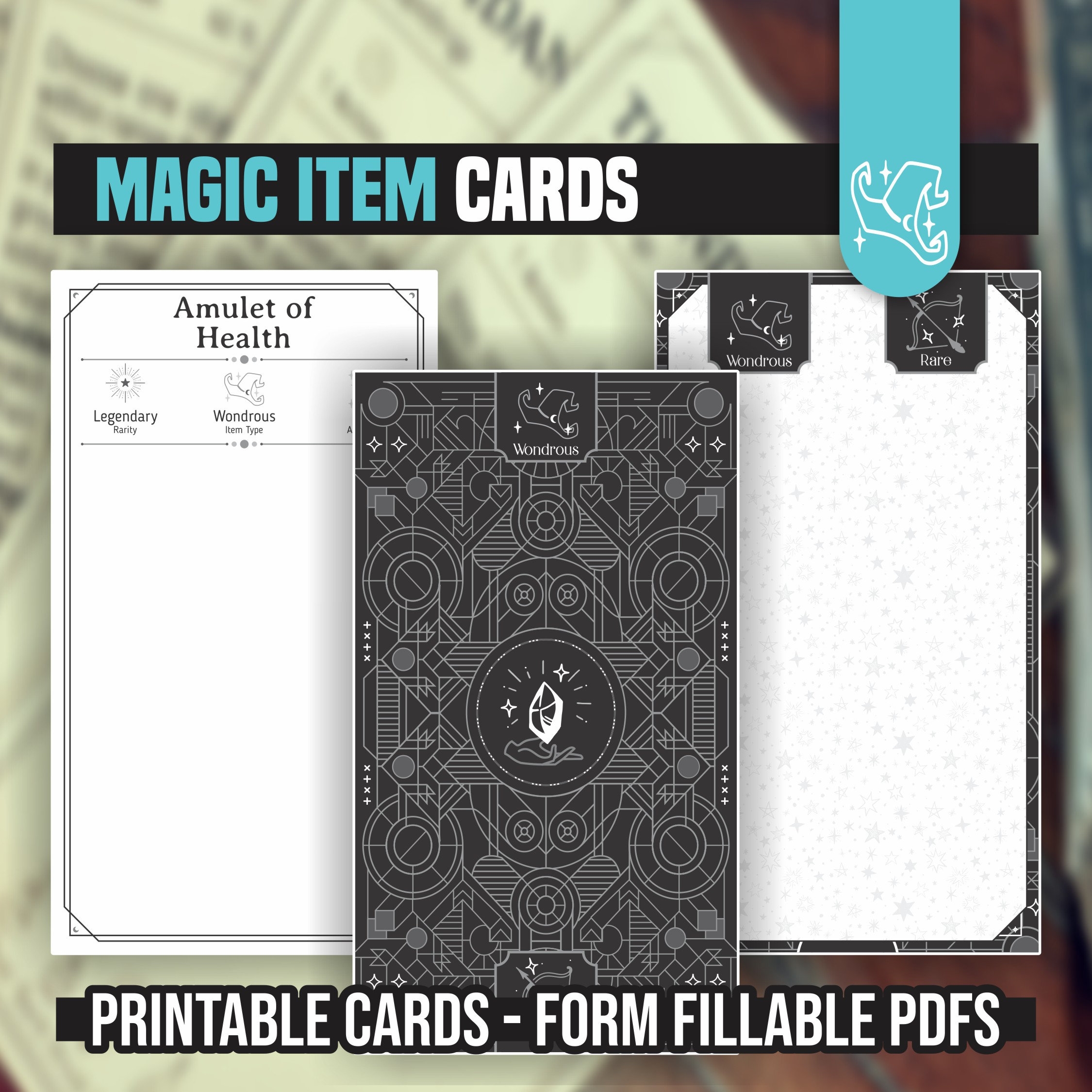 SORCERER Spell Cards For DnD 5e Form Fillable PDFs Included