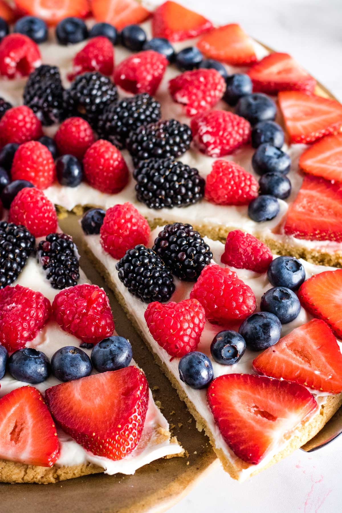 Sugar Cookie Pizza with Summer Berries 