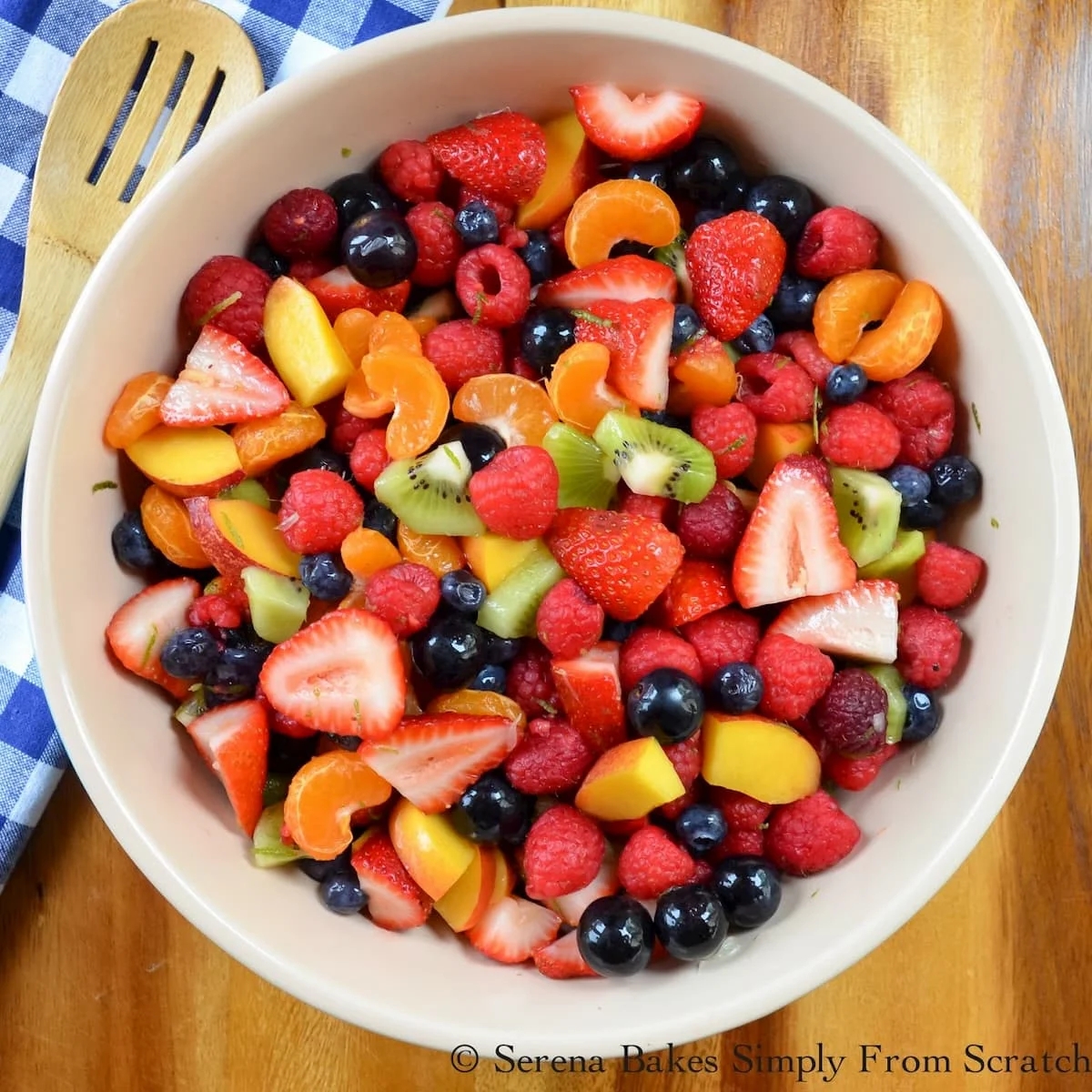 Summer Berry Fruit Salad With Honey Lime Glaze