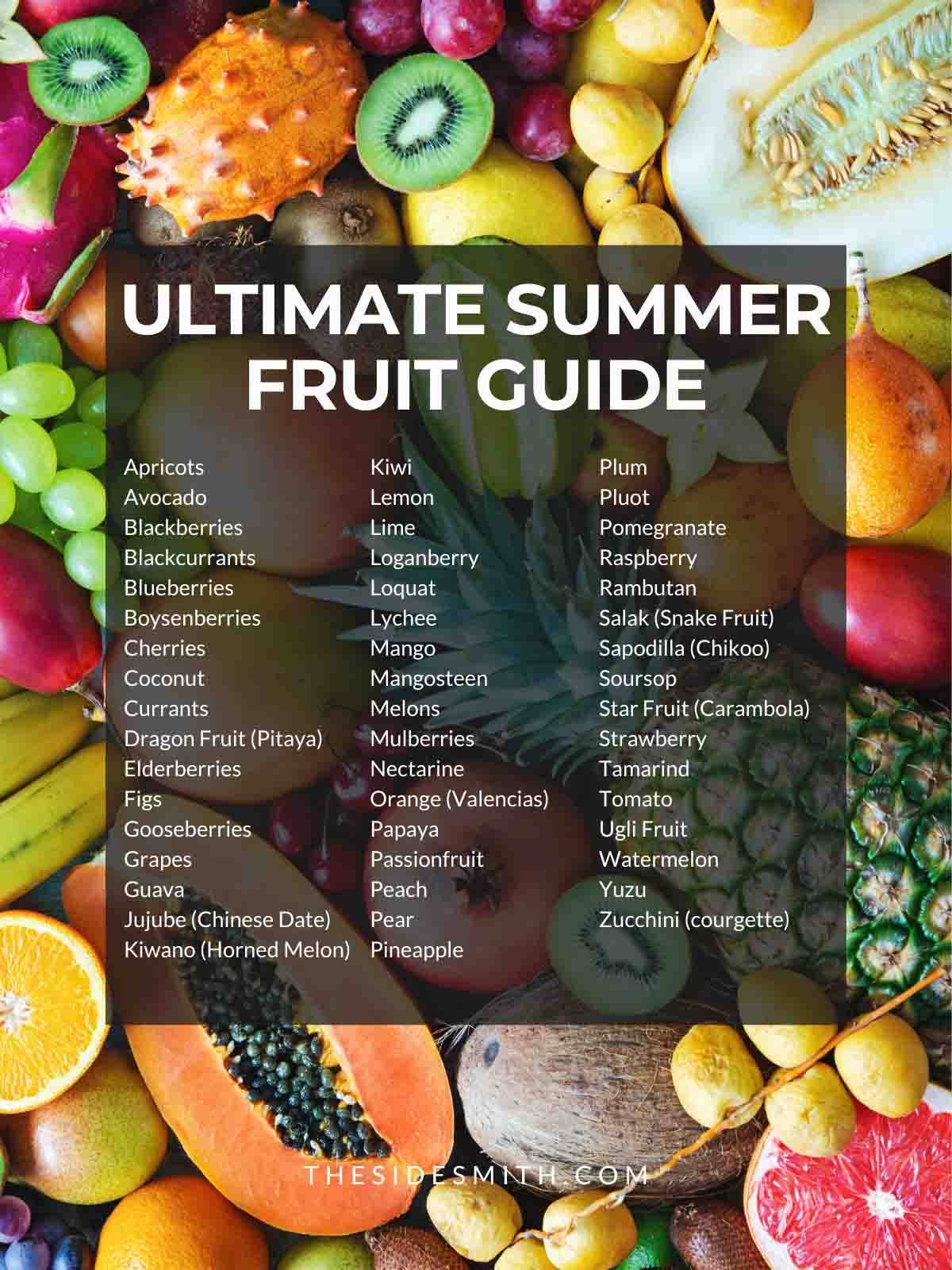 Summer Fruits Ultimate Ingredients Guide The Sidesmith
