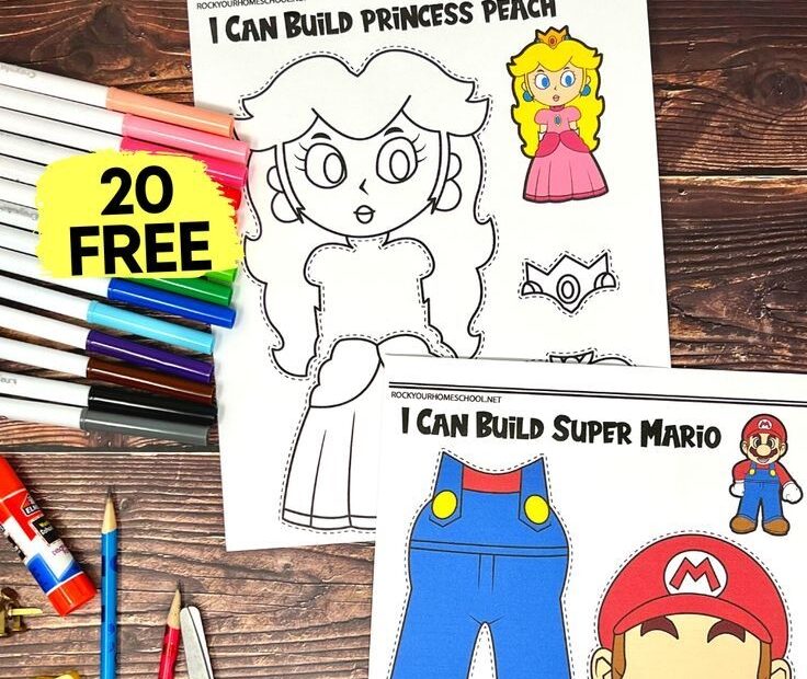 Super Mario Crafts For Kids How To Make And Enjoy 20 Free Rock Your