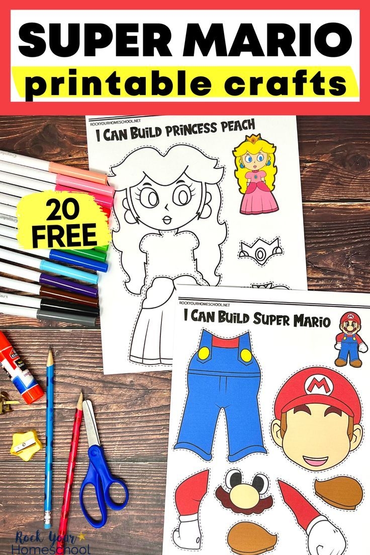 Super Mario Crafts For Kids How To Make And Enjoy 20 Free Rock Your 