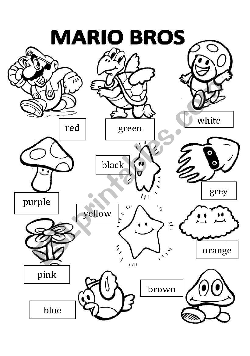 mario bros printable activities