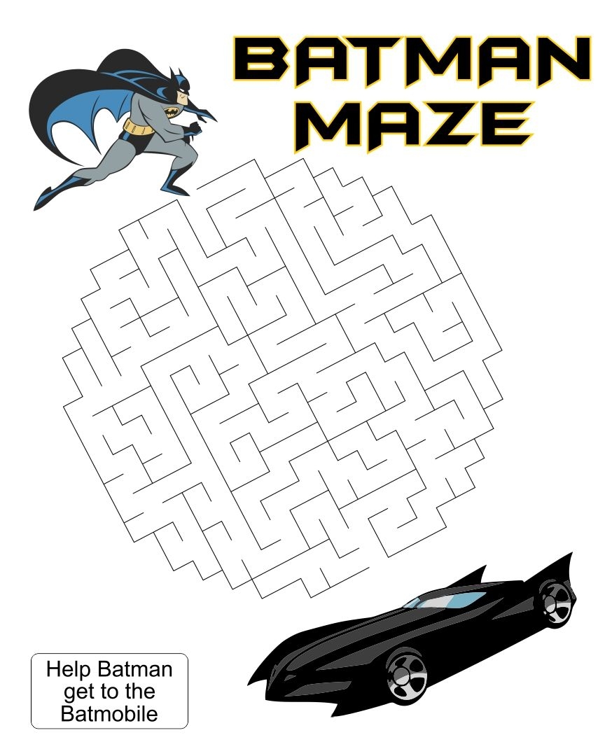 Superhero Mazes 10 Free PDF Printables Printablee Super Hero 