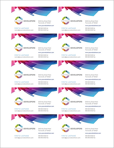 Template For Business Cards 10 Per Sheet