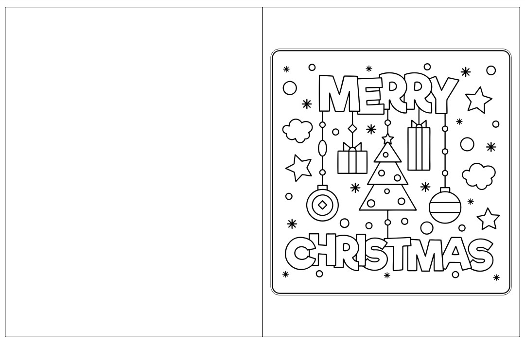 free printable christmas card templates to color