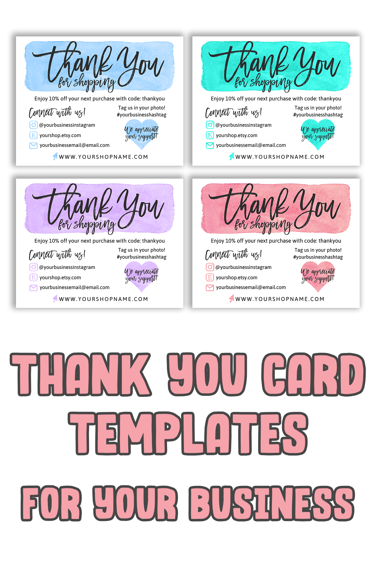 Thank You Card For Small Business Printable