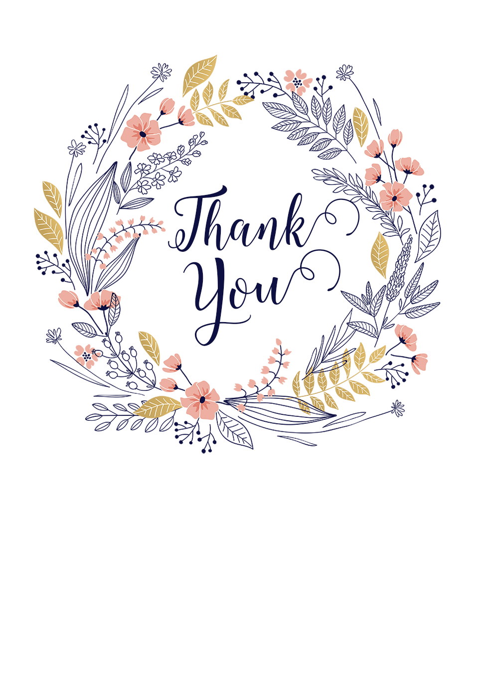 free printable online template for thank you cards