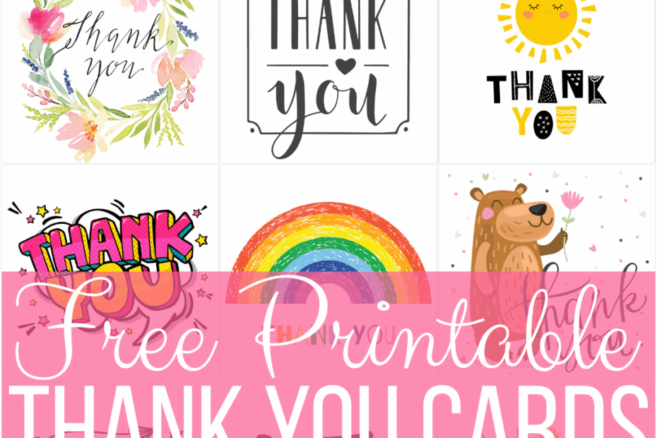 Thank You Card Template Printable Printables Template Free
