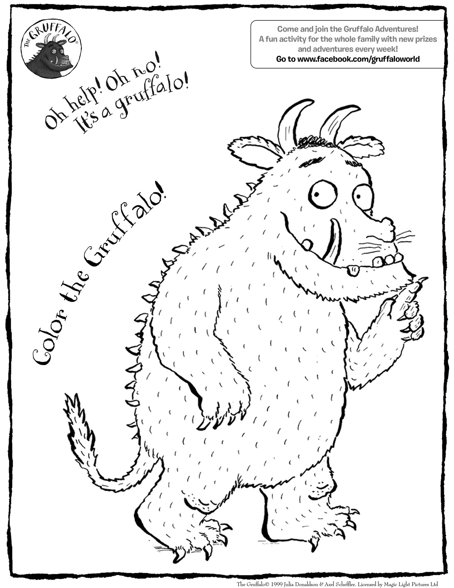 free printable gruffalo activities