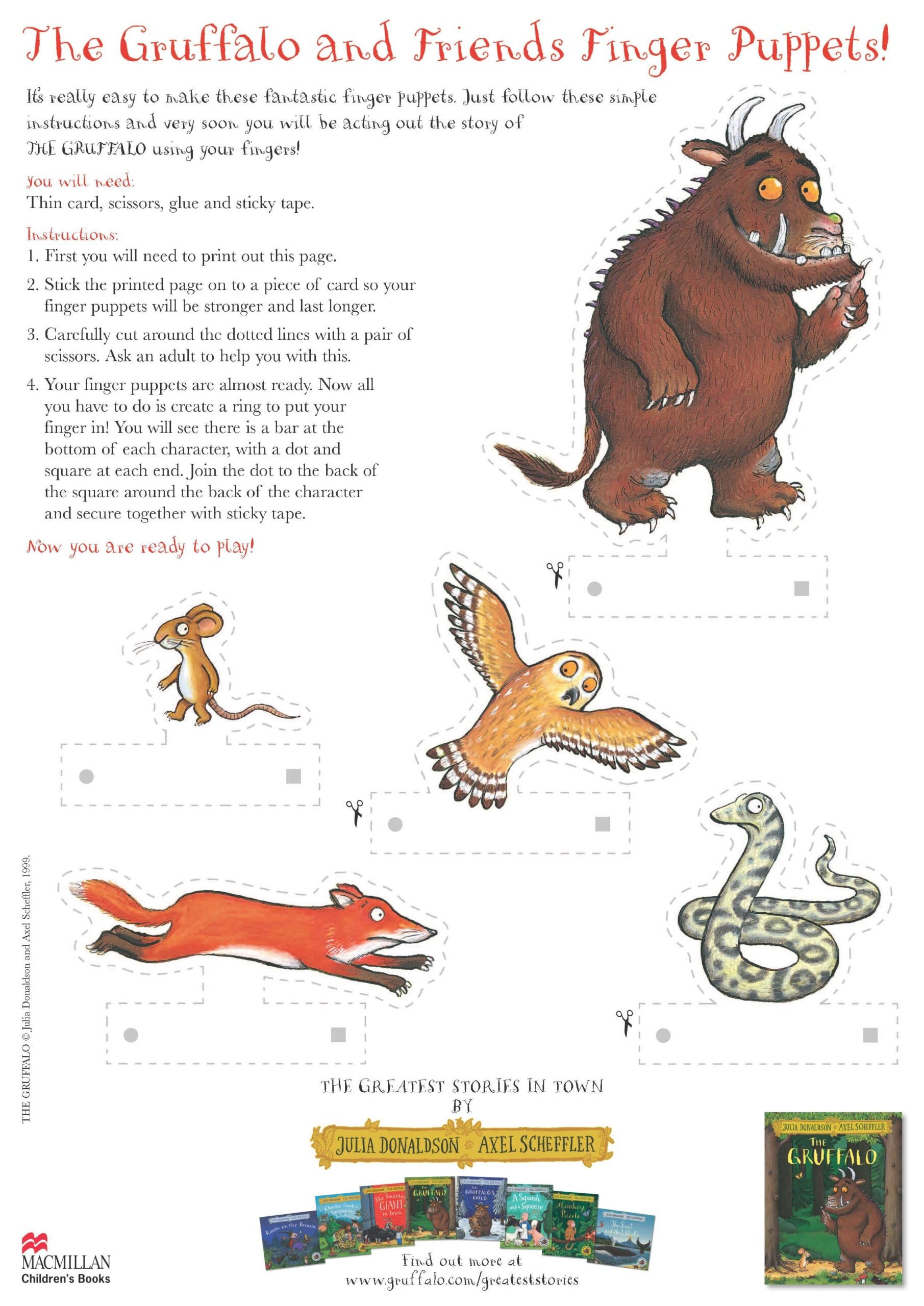 The Gruffalo Activities Free Printables