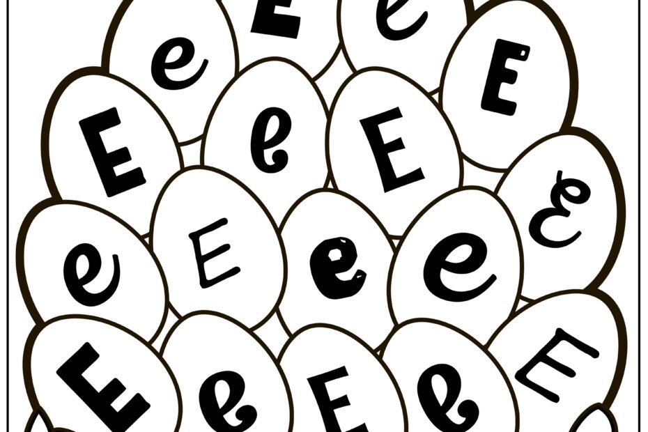 The Letter E Printable Worksheets