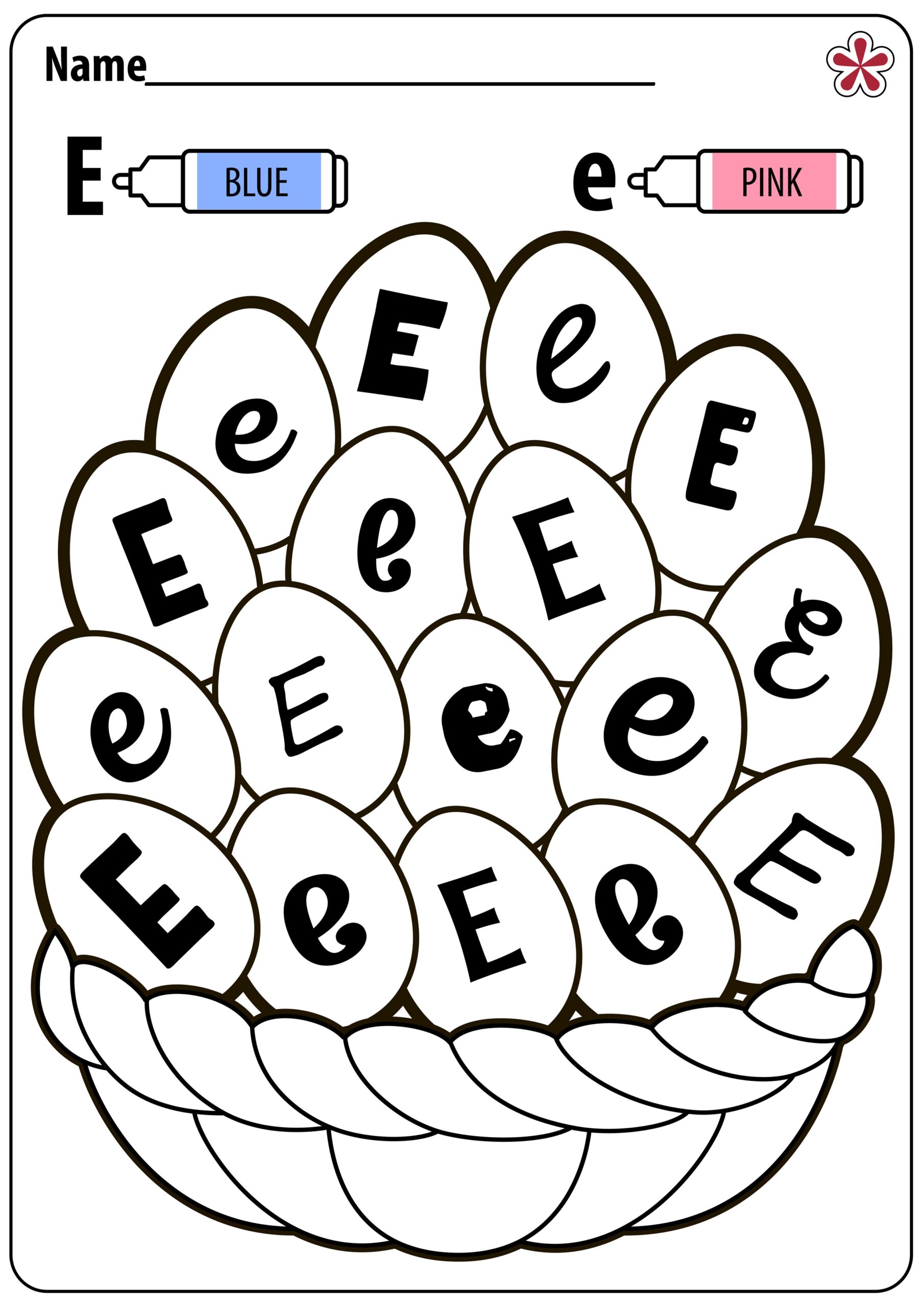 The Letter E Printable Worksheets
