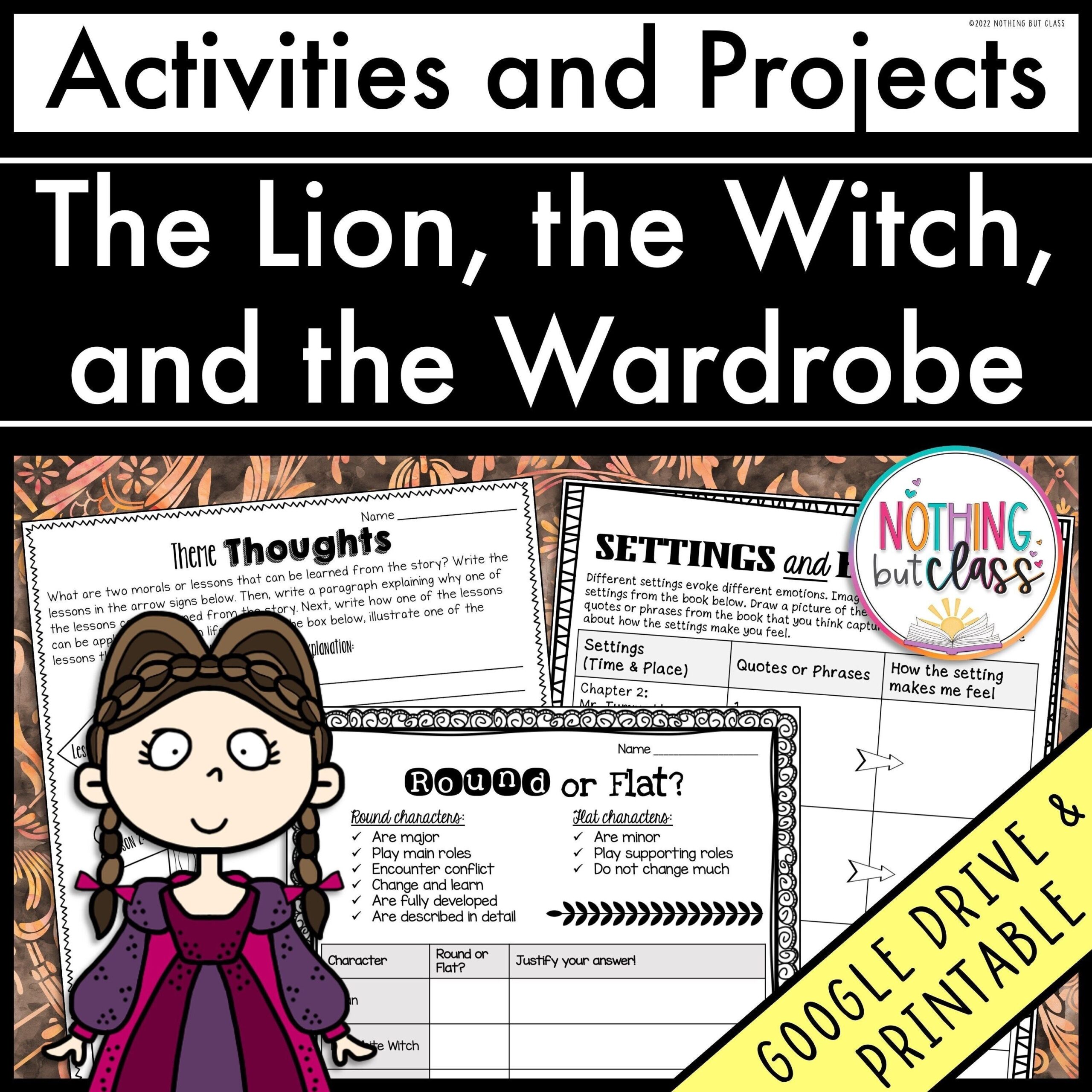lion witch and wardrobe printable activities